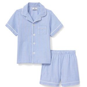 Classic Blue Striped Kids Pajama Set